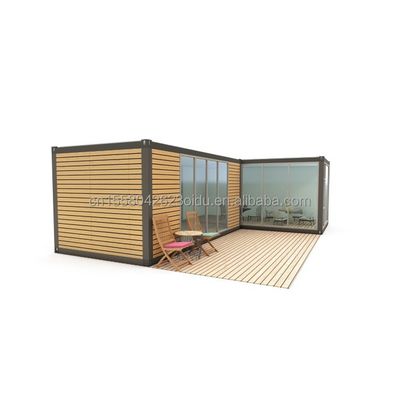 Χάλυβα Φρέμα Γαλβανισμένο Χάλυβα Bending 180g Απλές Prefab Log Cabins ξύλινα μικρά σπίτια φορητές καμπίνες με 20ft ή 40ft μέγεθος