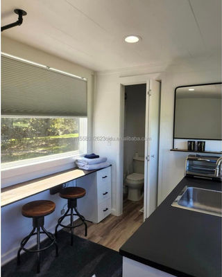 Τετραγωνικοί σωλήνες από γαλβανισμένο χάλυβα Κεντρική δομή Προετοιμασμένο σπίτι για 20 πόδια ή 40 πόδια Σύγχρονη πολυτελή βίλα σπίτι