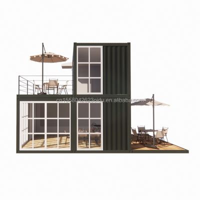 20ft Prefab Ναυτιλία Μικρά σπίτια Κοντέινερ Σπίτι Κινητό Prefab Σπίτι για κατάστημα σε κινέζικο στυλ σχεδιασμού