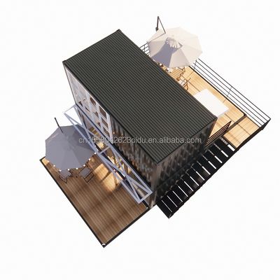 20ft Prefab Ναυτιλία Μικρά σπίτια Κοντέινερ Σπίτι Κινητό Prefab Σπίτι για κατάστημα σε κινέζικο στυλ σχεδιασμού