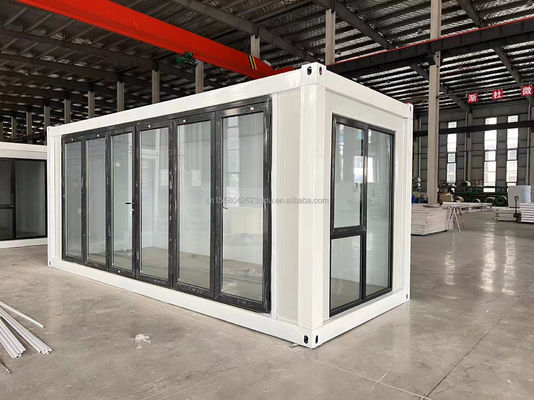 Προσαρμοσμένο χρώμα 20ft Living Container Home Προετοιμασμένο μικροσκοπικό σπίτι με γαλβανισμένους τετραγωνικούς σωλήνες χάλυβα και μοντελοποιημένο σχεδιασμό