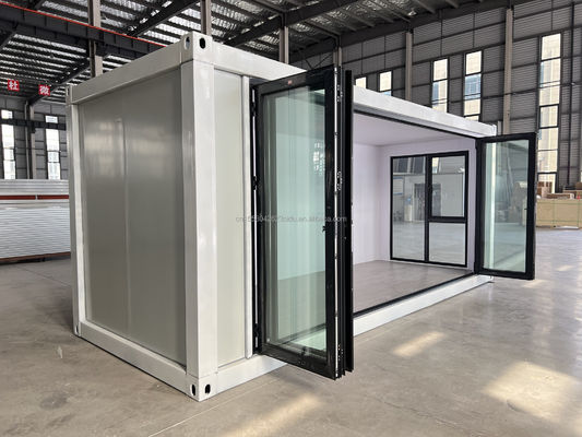 Προσαρμοσμένο χρώμα 20ft Living Container Home Προετοιμασμένο μικροσκοπικό σπίτι με γαλβανισμένους τετραγωνικούς σωλήνες χάλυβα και μοντελοποιημένο σχεδιασμό