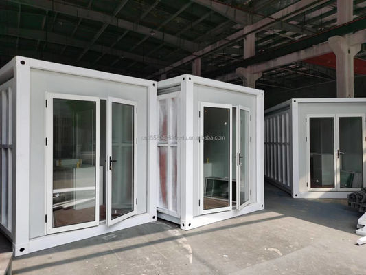Προσαρμοσμένο χρώμα 20ft Living Container Home Προετοιμασμένο μικροσκοπικό σπίτι με γαλβανισμένους τετραγωνικούς σωλήνες χάλυβα και μοντελοποιημένο σχεδιασμό