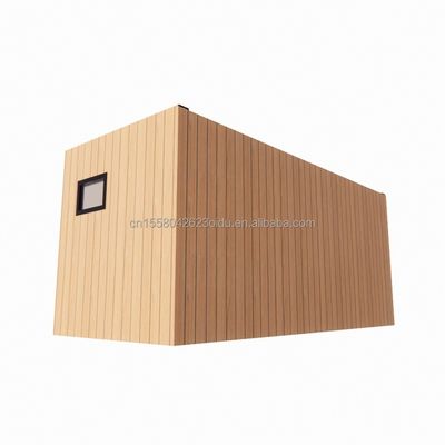Ξύλινο ανθεκτικό χάλυβα Sun House 20ft επίπεδο κοντέινερ σπίτι με τοίχο 50/75/100mm κύμα σάντουιτς πάνελ