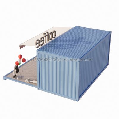 50/75/100mm κύμα σάντουιτς τοίχος οικόπεδο πολυτελείας 20ft αναδιπλούμενο κοντέινερ σπίτι για καφετέρια / κοντέινερ καφέ / κοντέινερ μπαρ