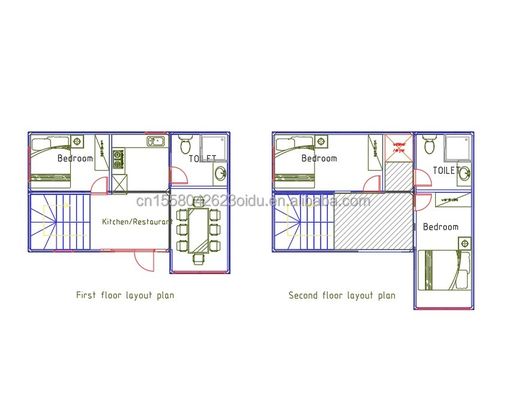 20ft/40ft Prefab Modular Tiny Kit Set Καμπίνα Σπίτια Κωντέινερ Σπίτι μοντέρνο στυλ σχεδιασμού 3 υπνοδωμάτια έτοιμο σπίτι