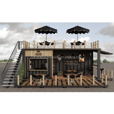 Σύγχρονο σχεδιασμό 20ft Custom Made Shipping Container Κήπος Καφετέρια Κινούμενο μπαρ Καφετέρια Εστιατόριο Εξωτερικό Steel Sandwich Panel