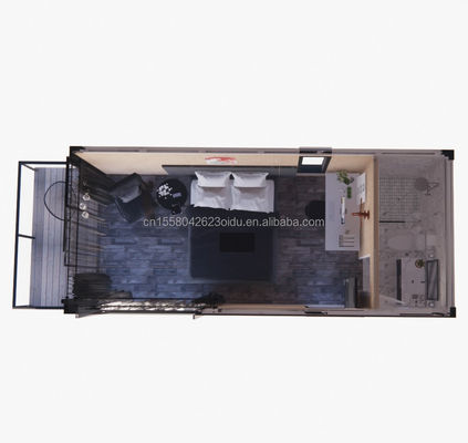 Τετραγωνικοί σωλήνες από γαλβανισμένο χάλυβα Προετοιμασμένο σπίτι εμπορευματοκιβωτίου Κινητό προετοιμασμένο σπίτι 20ft Μεταφορά Μικρά σπίτια προσαρμοσμένο χρώμα