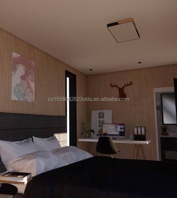 Τετραγωνικοί σωλήνες από γαλβανισμένο χάλυβα Προετοιμασμένο σπίτι εμπορευματοκιβωτίου Κινητό προετοιμασμένο σπίτι 20ft Μεταφορά Μικρά σπίτια προσαρμοσμένο χρώμα