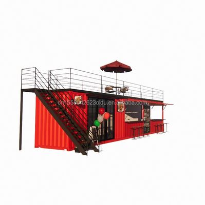 Σύγχρονη πολυτελή 20ft 10ft Mini Cafe Bar Εστιατόριο σπίτι κοντέινερ Καφετέρια Προσυσκευασμένο χάλυβα εσωτερικό σχεδιασμό για εμπορικό κέντρο