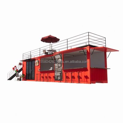 Σύγχρονη πολυτελή 20ft 10ft Mini Cafe Bar Εστιατόριο σπίτι κοντέινερ Καφετέρια Προσυσκευασμένο χάλυβα εσωτερικό σχεδιασμό για εμπορικό κέντρο
