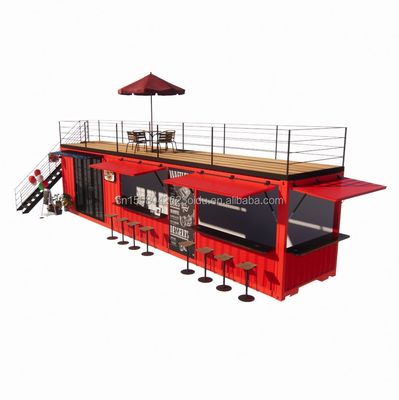 Σύγχρονη πολυτελή 20ft 10ft Mini Cafe Bar Εστιατόριο σπίτι κοντέινερ Καφετέρια Προσυσκευασμένο χάλυβα εσωτερικό σχεδιασμό για εμπορικό κέντρο