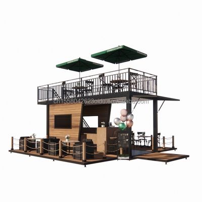 20ft Pop Up Container Bar And Coffee Shop Μοντυλικό Κινητό Κατάστημα Εύκολης Διακίνησης Χάλυβα Φρέμα Με Ζυγισμένο Χάλυβα