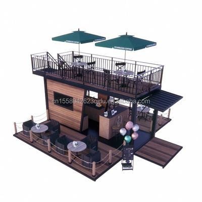 20ft Pop Up Container Bar And Coffee Shop Μοντυλικό Κινητό Κατάστημα Εύκολης Διακίνησης Χάλυβα Φρέμα Με Ζυγισμένο Χάλυβα