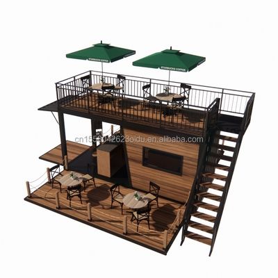 20ft Pop Up Container Bar And Coffee Shop Μοντυλικό Κινητό Κατάστημα Εύκολης Διακίνησης Χάλυβα Φρέμα Με Ζυγισμένο Χάλυβα