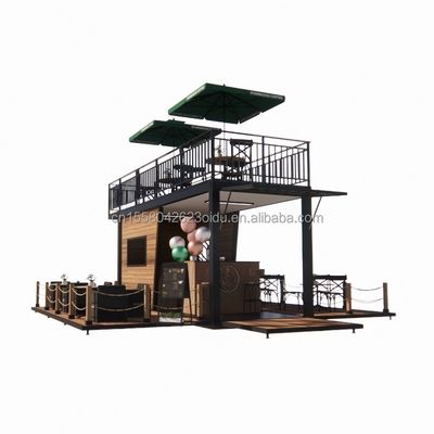 20ft Pop Up Container Bar And Coffee Shop Μοντυλικό Κινητό Κατάστημα Εύκολης Διακίνησης Χάλυβα Φρέμα Με Ζυγισμένο Χάλυβα