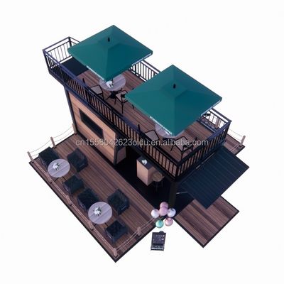 20ft Pop Up Container Bar And Coffee Shop Μοντυλικό Κινητό Κατάστημα Εύκολης Διακίνησης Χάλυβα Φρέμα Με Ζυγισμένο Χάλυβα
