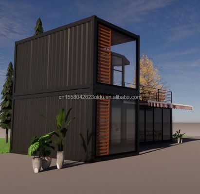 Σχεδιασμός Σιδηροδρομική δομή Μοδική βίλα Εύκολη συναρμολόγηση Σύγχρονη κατοικία Λοξοφόρο δοχείο Προσυσκευασμένα σπίτια επίπεδα δοχεία