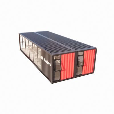 40ft Prefab Shipping Container Bar με τοίχους 50/75/100mm Wave Sandwich Panel