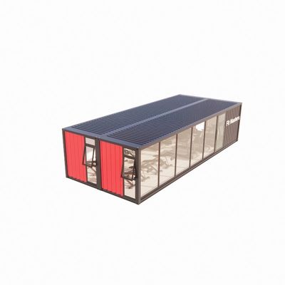 40ft Prefab Shipping Container Bar με τοίχους 50/75/100mm Wave Sandwich Panel