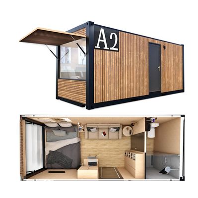 20ft Custom επίπεδη συσκευασία ξύλινο δοχείο Prefab σπίτι για κήπο γραφείο ξενοδοχείο δοχείο σπίτια