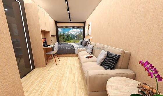 20ft Custom επίπεδη συσκευασία ξύλινο δοχείο Prefab σπίτι για κήπο γραφείο ξενοδοχείο δοχείο σπίτια