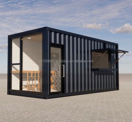 20ft Prefab Shipping Container Pop Up Coffee Shop Εστιατόριο Mobile Container Bar με μοντέρνο σχεδιασμό και στυλ μπάνιου