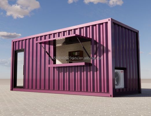 20ft Prefab Shipping Container Pop Up Coffee Shop Εστιατόριο Mobile Container Bar με μοντέρνο σχεδιασμό και στυλ μπάνιου