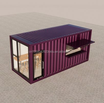 20ft Prefab Shipping Container Pop Up Coffee Shop Εστιατόριο Mobile Container Bar με μοντέρνο σχεδιασμό και στυλ μπάνιου
