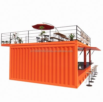 Μίνι κατάστημα 20ft Pop-up κατάστημα κοντέινερ μπαρ περίπτερο με ανθεκτικό μοντελοποιημένο σχεδιασμό και τοίχος 50/75/100mm κύμα σάντουιτς πάνελ