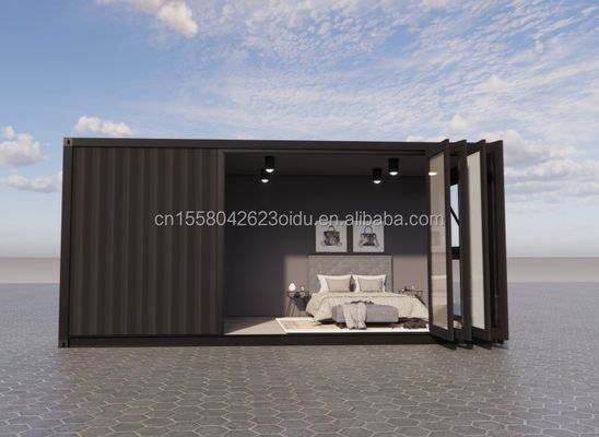 Εύκολη εγκατάσταση 20ft Prefab Shipping Container Σπίτια με μπάνιο και τοίχο 50/75/100mm Wave Sandwich Panel