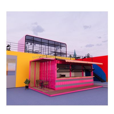 20ft Flat Mobile Container Κατάστημα Καταστήματα Καφέ Καταστήματα λιανικής πώλησης Σταθμός με 50mm Wave Sandwich Panel Τείχος για το ξενοδοχείο
