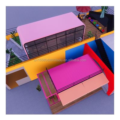 20ft Flat Mobile Container Κατάστημα Καταστήματα Καφέ Καταστήματα λιανικής πώλησης Σταθμός με 50mm Wave Sandwich Panel Τείχος για το ξενοδοχείο
