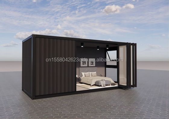 Εύκολη εγκατάσταση 20ft Prefab Shipping Container Σπίτια με μπάνιο και τοίχο 50/75/100mm Wave Sandwich Panel
