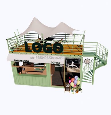 Ζυγισμένο χάλυβα κάμψη 20ft προκατασκευασμένο δοχείο για εξατομικευμένο χρώμα εστιατόριο καφέ καφετέρια μπαρ