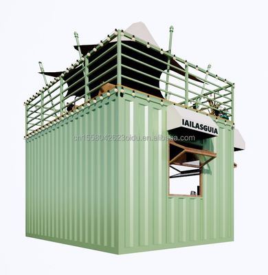 Ζυγισμένο χάλυβα κάμψη 20ft προκατασκευασμένο δοχείο για εξατομικευμένο χρώμα εστιατόριο καφέ καφετέρια μπαρ