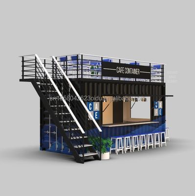 Προσαρμοσμένο χρώμα 20ft ή 40ft Luxury Shipping Container Bar Προετοιμασμένο αναδιπλούμενο καφέ