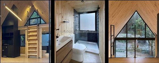 Το ξενοδοχείο Resort Prefab Container House με ένα κρεβάτι μπάνιο κουζίνα και σάντουιτς Πύλη σε μοντέρνο τριγωνικό σχήμα