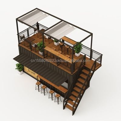Καφέ με κουζίνα 20ft Steel Frame Ζυγισμένο χάλυβα κάμψη 180g Εστιατόριο μπάνιο περιλαμβάνεται