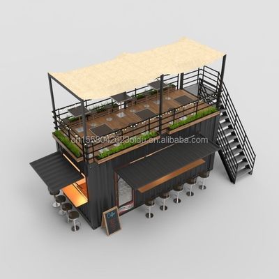 Καφέ με κουζίνα 20ft Steel Frame Ζυγισμένο χάλυβα κάμψη 180g Εστιατόριο μπάνιο περιλαμβάνεται