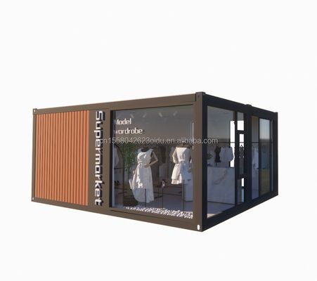 20Ft Prefab αναδιπλούμενο δοχείο Σπίτι με 50/75/100mm κύμα σάντουιτς τοίχοι συρρικνώσιμο αναδιπλούμενο μικροσκοπικό σπίτι
