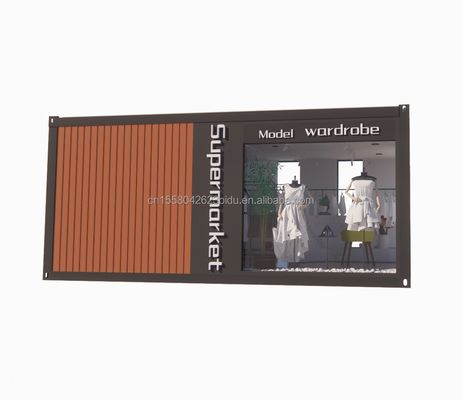 20Ft Prefab αναδιπλούμενο δοχείο Σπίτι με 50/75/100mm κύμα σάντουιτς τοίχοι συρρικνώσιμο αναδιπλούμενο μικροσκοπικό σπίτι