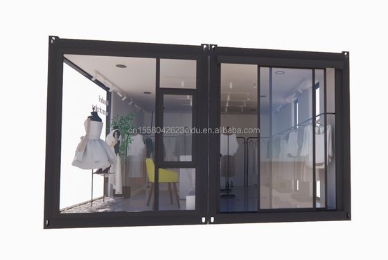 20Ft Prefab αναδιπλούμενο δοχείο Σπίτι με 50/75/100mm κύμα σάντουιτς τοίχοι συρρικνώσιμο αναδιπλούμενο μικροσκοπικό σπίτι