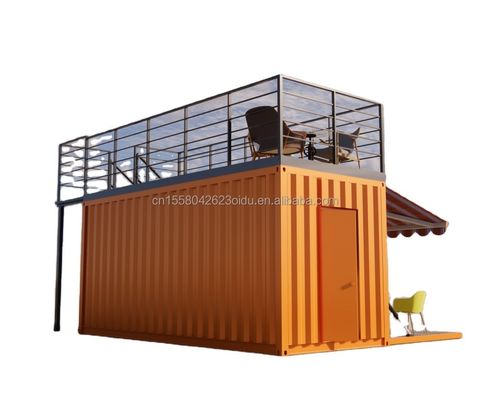 Τροποποιημένο 20 ποδιών Prefab Shipping Container Ιδανικό για Pop Up Καφετέρια Εστιατόριο Mobile Container Bar Shop και μπάνιο