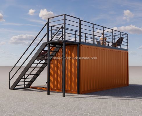Τροποποιημένο 20 ποδιών Prefab Shipping Container Ιδανικό για Pop Up Καφετέρια Εστιατόριο Mobile Container Bar Shop και μπάνιο