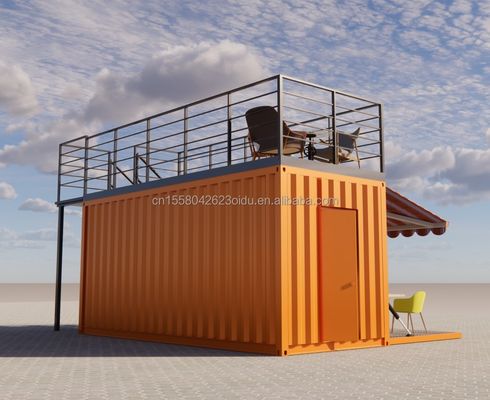 Τροποποιημένο 20 ποδιών Prefab Shipping Container Ιδανικό για Pop Up Καφετέρια Εστιατόριο Mobile Container Bar Shop και μπάνιο