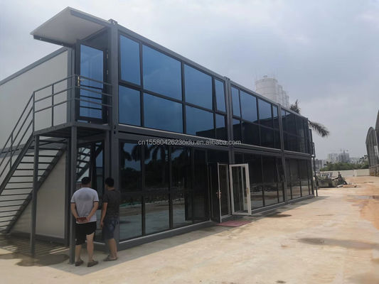 Ανοικτό 20ft Knock Down Sandwich Panel Φορητό Prefab Ξενοδοχείο Συσκευαστή Μονουλογικό σπίτι με παράθυρα από κράμα αλουμινίου