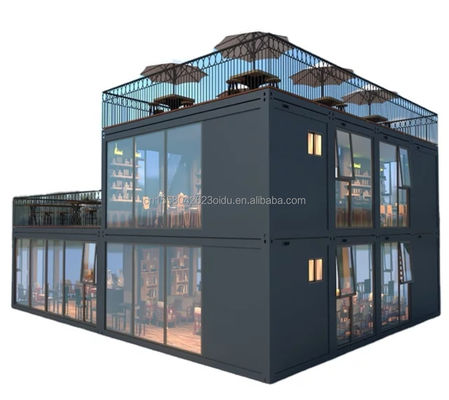 Ανοικτό 20ft Knock Down Sandwich Panel Φορητό Prefab Ξενοδοχείο Συσκευαστή Μονουλογικό σπίτι με παράθυρα από κράμα αλουμινίου