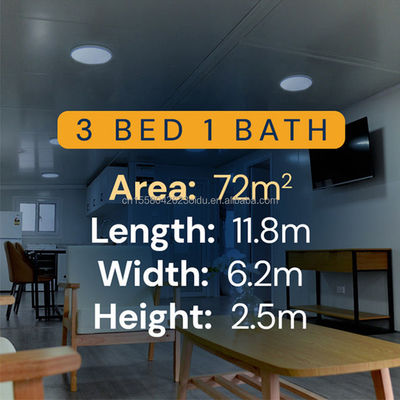 Σύγχρονο 40Ft 20Ft Prefab Granny διαμέρισμα γρήγορη κατασκευή 1 2 3 κρεβατοκάμαρα επεκτάσιμη κινητή συσκευασία σπίτι προκατασκευασμένη αποστολή φορητό