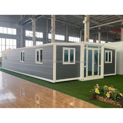 Προσαρμοσμένο χρώμα 40ft 20ft Prefab Container House 3 υπνοδωμάτια κινητό αναδιπλούμενο επεκτάσιμο σίδηρο σάντουιτς εξωτερικά